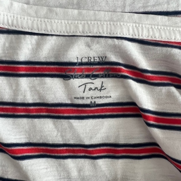 J. Crew - NWT Striped Vintage Slub Cotton Tank Top Sz M - Picture 9 of 10